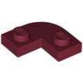Lego NEW - Plate Round Corner 2 x 2 with 1 x 1 Cutout~ [Dark Red]