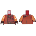 Lego NEW - Torso SW Shirt Diagonal Belt and Overlay Cape Pattern / Medium NougatArms /~ [Dark Red]