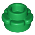 Lego Used - Plate Round 1 x 1 with Flower Edge (5 Petals)~ [Green]