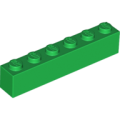 Lego Used - Brick 1 x 6~ [Green]