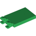 Lego NEW - Tile Modified 2 x 3 with 2 Open O Clips~ [Green]