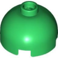 Lego NEW - Brick Round 2 x 2 Dome Top with Bottom Axle Holder - Vented Stud~ [Green]