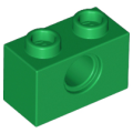 Lego NEW - Technic Brick 1 x 2 with Hole~ [Green]