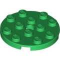 Lego NEW - Plate Round 4 x 4 with Hole~ [Green]