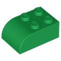 Lego Used - Slope Curved 3 x 2 with 4 Studs~ [Green]