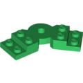 Lego NEW - Plate Modified 2 x 6 x 2/3 Bent~ [Green]