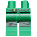 Lego NEW - Hips and Legs with Small Dark Green Diamonds and Dark Bluish Gray KneeWrapping~ [Green]