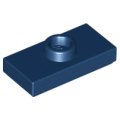 Lego NEW - Plate Modified 1 x 2 with 1 Stud with Groove and Bottom Stud Holder (Jumper~ [Dark Blue]