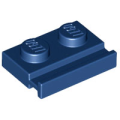 Lego NEW - Plate Modified 1 x 2 with Door Rail~ [Dark Blue]