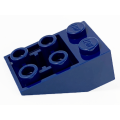 Lego NEW - Slope Inverted 33 3 x 2 with Flat Bottom Pin and Connections between Studs~ [Dark Blue]