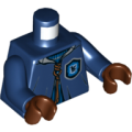 Lego NEW - Torso Quidditch Robe over Sweater Blue Collar and Ravenclaw Crest and Dark~ [Dark Blue]