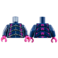 Lego NEW - Torso Insect Exoskeleton Segments with Magenta and Metallic Light Blue High~ [Dark Blue]