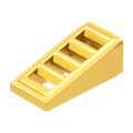 Lego NEW - Slope 18 2 x 1 x 2/3 with Grille~ [Metallic Gold]