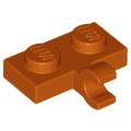 Lego NEW - Plate Modified 1 x 2 with Clip on Side (Horizontal Grip)~ [Dark Orange]