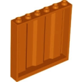 Lego NEW - Panel 1 x 6 x 5 with Corrugated Profile~ [Dark Orange]