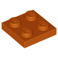 Lego NEW - Plate 2 x 2~ [Dark Orange]