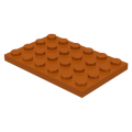 Lego NEW - Plate 4 x 6~ [Dark Orange]