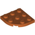 Lego NEW - Plate Round Corner 3 x 3~ [Dark Orange]