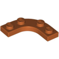 Lego NEW - Plate Round Corner 3 x 3 with 2 x 2 Curved Cutout~ [Dark Orange]