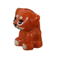 Lego NEW - Dog Friends Puppy Standing Small with Tan Muzzle Paws and Spots Pattern (~ [Dark Orange]