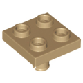 Lego NEW - Plate Modified 2 x 2 with Pin on Bottom~ [Dark Tan]