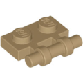 Lego NEW - Plate Modified 1 x 2 with Bar Handle on Side - Free Ends~ [Dark Tan]