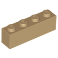 Lego NEW - Brick 1 x 4~ [Dark Tan]