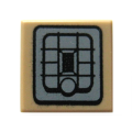 Lego NEW - Tile 1 x 1 with Groove with Black and Dark Bluish Gray SW Rebel Alliance Jet~ [Dark Tan]