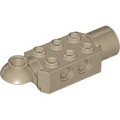Lego Used - Technic Brick Modified 2 x 3 with Pin Holes Rotation Joint Ball Half Horizo~ [Dark Tan]