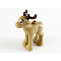 Lego NEW - Reindeer Fawn with Molded Dark Brown Antlers and Tail and Printed BlackEyes~ [Dark Tan]