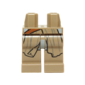 Lego NEW - Hips and Legs with SW Flowing Robe and Dark Orange Strap Pattern~ [Dark Tan]