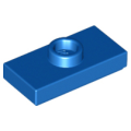 Lego NEW - Plate Modified 1 x 2 with 1 Stud with Groove and Bottom Stud Holder(Jumper)~ [Blue]