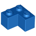 Lego Used - Brick 2 x 2 Corner~ [Blue]