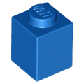 Lego Used - Brick 1 x 1~ [Blue]