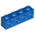Lego Used - Brick Modified 1 x 4 with Studs on Side~ [Blue]