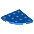 Lego NEW - Plate Round Corner 4 x 4~ [Blue]