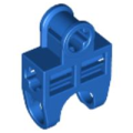 Lego Used - Technic Axle Connector 2 x 3 with Ball Joint Socket - Open Sides Angled Forks w~ [Blue]