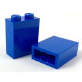 Lego NEW - Brick 1 x 2 x 2 with Inside Stud Holder~ [Blue]