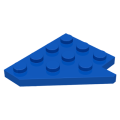 Lego Used - Wedge Plate 4 x 4 Wing Left~ [Blue]