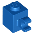 Lego NEW - Brick Modified 1 x 1 with Clip (Horizontal Grip)~ [Blue]