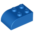 Lego Used - Slope Curved 3 x 2 with 4 Studs~ [Blue]