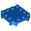Lego NEW - Plate Modified 4 x 4 with Rounded Corners and 4 Feet~ [Blue]