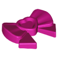 Lego NEW - Friends Accessories Hair Decoration Bow with Heart Long Ribbon and SmallPin~ [Magenta]