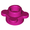 Lego Used - Plate Round 1 x 1 with Flower Edge (4 Knobs / Petals)~ [Magenta]