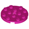Lego NEW - Plate Round 4 x 4 with Hole~ [Magenta]