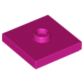 Lego NEW - Plate Modified 2 x 2 with Groove and 1 Stud in Center (Jumper)~ [Magenta]