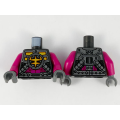 Lego NEW - Torso Mechanical Armor Ironclad Logo Silver Plates Tubes and Magenta~ [Pearl Dark Gray]