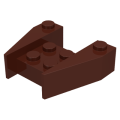 Lego Used - Wedge 3 1/2 x 4 without Stud Notches~ [Brown]