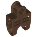Lego Used - Technic Axle Connector 2 x 3 with Ball Joint Socket - Open Sides Angled Forks ~ [Brown]