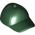 Lego NEW - Minifigure Headgear Cap - Short Curved Bill with Seams and Hole on Top~ [Dark Green]
